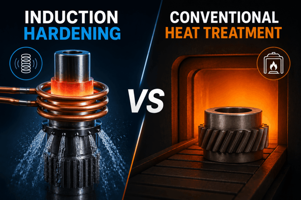 induction hardening vs conventional heat treatment