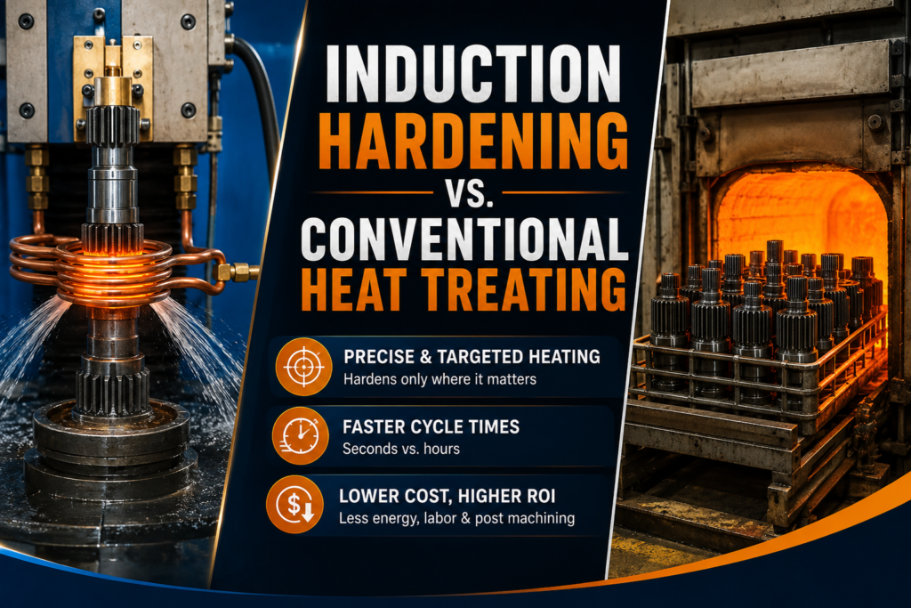 Induction hardening vs conventional heat treating